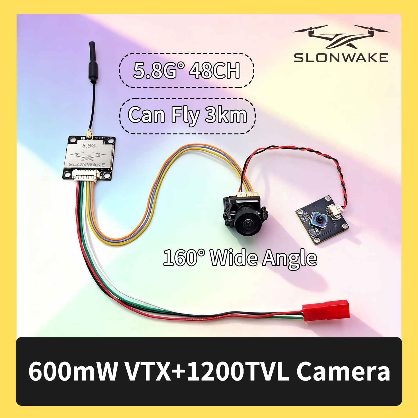 SLONWAKE 5.8G 600mW 7-24V FPV  - огляд і ціна Fpv Drone Camera