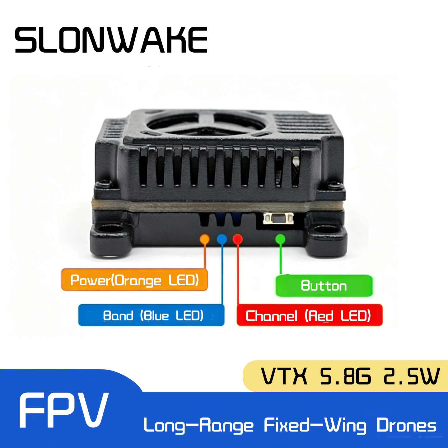 SLONWAKE 5.8G 48CH FPV Transmi - огляд і ціна Fpv Drone Vtx