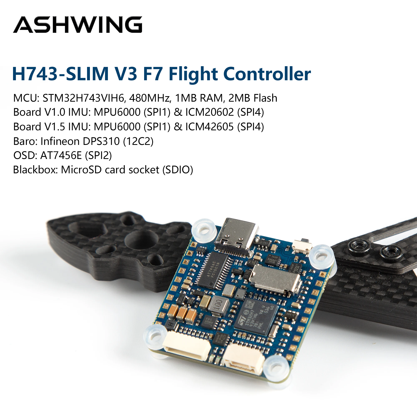 H743-SLIM V3 Flight Controller - огляд і ціна Fpv Drone Flight Controller