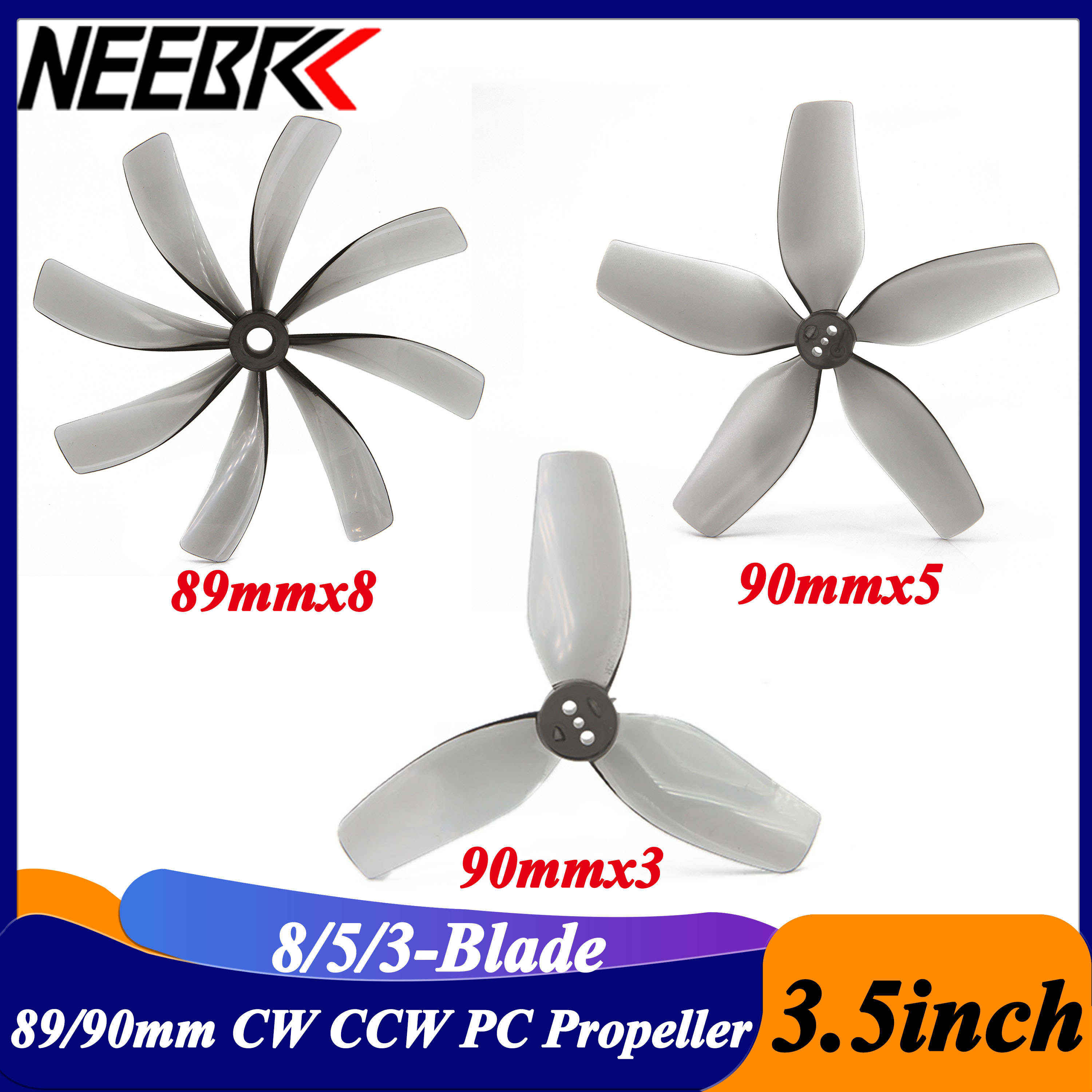 2Pairs 3.5inch 89x8 90x5 90x3  - огляд і ціна Fpv Drone Quadcopter